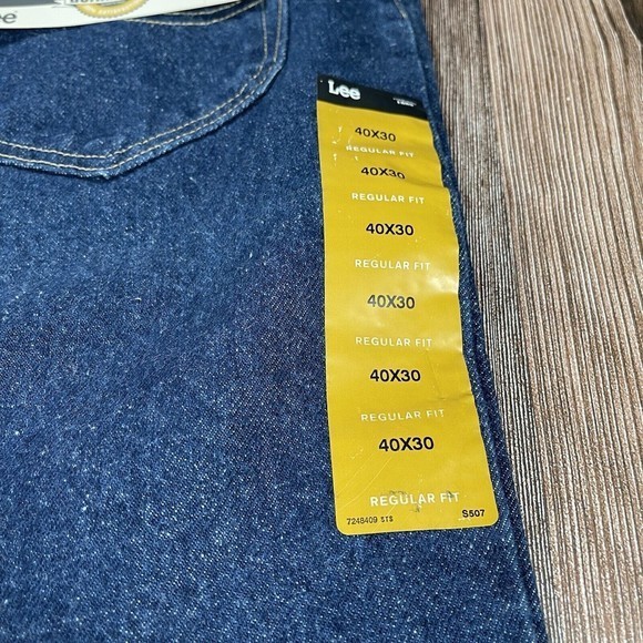 NWT‎ Vintage Lee Regular Fit Men's 40 x 30 Dark Pepper Wash Straight Leg Jeans - Picture 9 of 13
